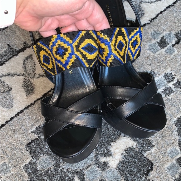 Platform wedges Tribal and black Chinese laundry - Picture 9 of 11